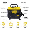 1,000W Gas-Powered Generator, Portable Generator Camping Ultralight, EPA & CARB Compliant