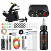 Tattoo Kit Beginner Tattoo Machine Gun with Power Supply Needles Permanent Ink Pigment Complete Tattoo Set for Tattoo Body Art