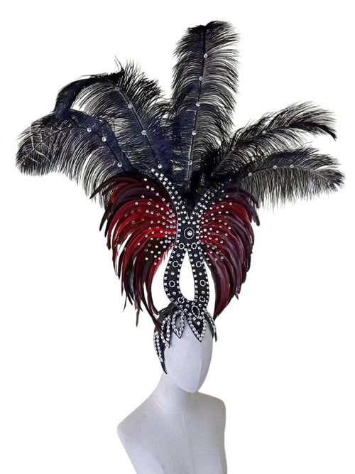 The Stardust Zenith – Premium Feathered Carnival & Samba Crown Headdress