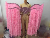 Large Feather Wing Backpiece with Shoulder Straps