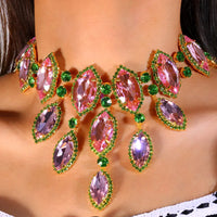 Multicolored Rhinestone Crystal Necklace