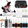 Tattoo Kit Beginner Tattoo Machine Gun with Power Supply Needles Permanent Ink Pigment Complete Tattoo Set for Tattoo Body Art