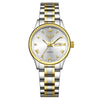 Women's Black Stainless Steel Diamond Dial Quartz Watch