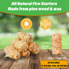 72pcs Fire Starters, Natural Charcoal Fire Starters Super Fast Lighting Perfect for Campfires Pizza Oven BBQ Grills Smoker