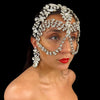Rhinestone Masquerade Crystal Face Chain Mask