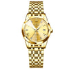 Women's Blue Sunburst Dial Two Tone Stainless Watch