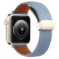 Apple Watch Leather Band - Premium Stylish Strap with Buckle