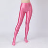Oil Glossy High-Stretch Satin Pencil Pants & Leopard Print Leggings