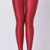 Thin Sheer Oil Glossy High-Stretch Pencil Pants Candy Color Yoga Leggings