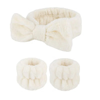 3pcs Wash Face Wristband Headband Set Skin Care Spa Water Absorption Wristbands Women Girls Sweatbands Bathroom Accessories