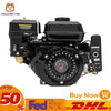 7.5HP 4 Stroke Gas Engine Go Kart Motor Engine, 210CC OHV Air Cooled Pullstart Motor Single Cylinder Gas Engine (3600RPM Speed)