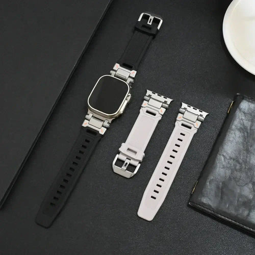 Apple Watch Silicone Metal Band - Premium Durable Strap