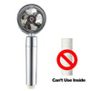 Turbo Propeller Water Saving Shower Head and Holder High Preassure Showerhead Rainfall with Fan Bathroom Accessories