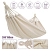 150*190CM Camping Hammock Canvas Hanging Bed Without Stick White Double Chair Swing Sleeping Bed for Travel Rollover Prevention