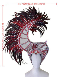 The Stardust Zenith – Premium Feathered Carnival & Samba Crown Headdress