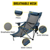 VEVOR Outdoor Folding Camp Chair Backrest With Footrest Portable Bed Nap Chair For Camping Fishing Foldable Beach Lounge Chair