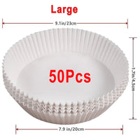 50/100Pcs Air Fryer Disposable Paper Non-Stick Airfryer Baking Papers Round Air-Fryer Paper Liners Paper Kitchen Accessories