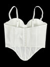 Pearl Embroidered Bustier Corset Crop Top High Street Evening Bralette