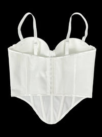 Pearl Embroidered Bustier Corset Crop Top High Street Evening Bralette