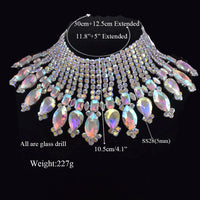 Radiating Statement Rhinestone Crystal Necklace