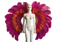 Two-Tone Feather Wing Backpiece Stage Costume Accessory