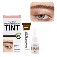 ICONSIGN Eyelashes and Eyebrow Tint Dye Eyebrow Dye Waterproof Long-lasting Eyebrow Brow Kit Semi Permanent Eyebrow black brown