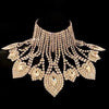 Rhinestone Glass Pendant Necklace & Earring Set
