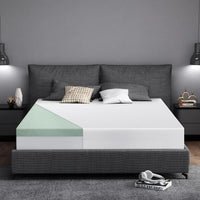 Hcore 8/10 Inch Queen Size Mattress, Tencel Cover, Premier Cooling Green Tea/Gel Medium Firm Mattress in a Box.