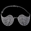 Luxury Crystal Swirl Micro Bikini Body Chain – Shimmering Rhinestone Tassel Bra & Exotic Chest Harness for Festivals, Raves & Clubwear