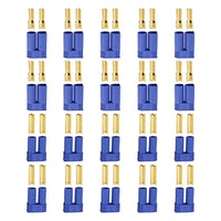 10 Pairs EC5 Banana Plug Connectors Female Male 5.0mm Gold Bullet Connector for RC ESC LIPO Battery Device Electric Motor