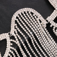 Dazzling Crystal Tassel Chest Chain & Dance Belly Bra Jewelry