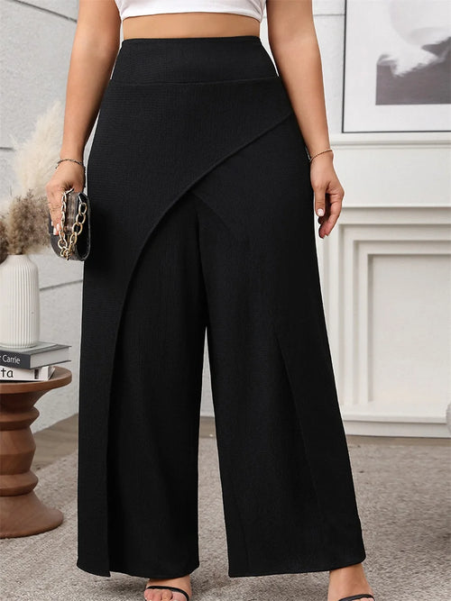 Women High Waisted Palazzo Pants Elegant Floral Print Wide Leg Trousers for Summer Beach Vacation Party Evening Wear