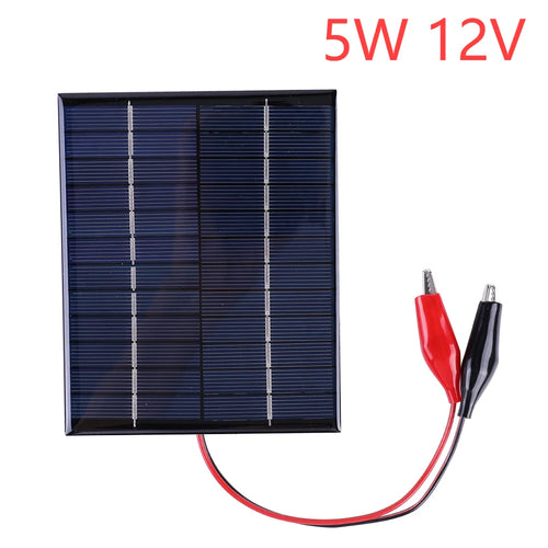 Solar Panel 3/5W 5/12V Micro Solar Board Portable Fast Charger Polysilicon DIY Solar Cells System Mini Outdoor Battery Charger