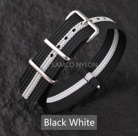 COROS Nylon Ribbed Watch Band For Smartwatch - Military Washable Strap