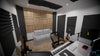 Wood Acoustic Diffuser Panel | Solid Paulownia Wood Sound Diffuser for Studios & Home Theaters