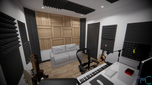 Wood Acoustic Diffuser Panel | Solid Paulownia Wood Sound Diffuser for Studios & Home Theaters
