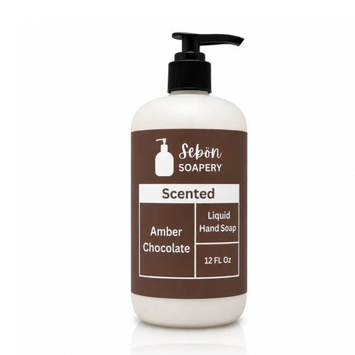Amber Chocolate Scented Liquid Hand Soap
