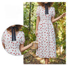 Strawberry Fields Summer Dress - Playful Floral Chiffon Dress for Women