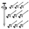10 Pcs 1/2" PEX Expansion x 3/4" Hose Bibb, 4" Anti Siphon Frost Free Sillcock