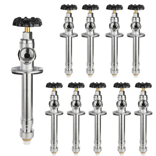 1/2" Push Fit x 3/4" Hose Bibb, 6" Anti Siphon Frost Free Sillcock
