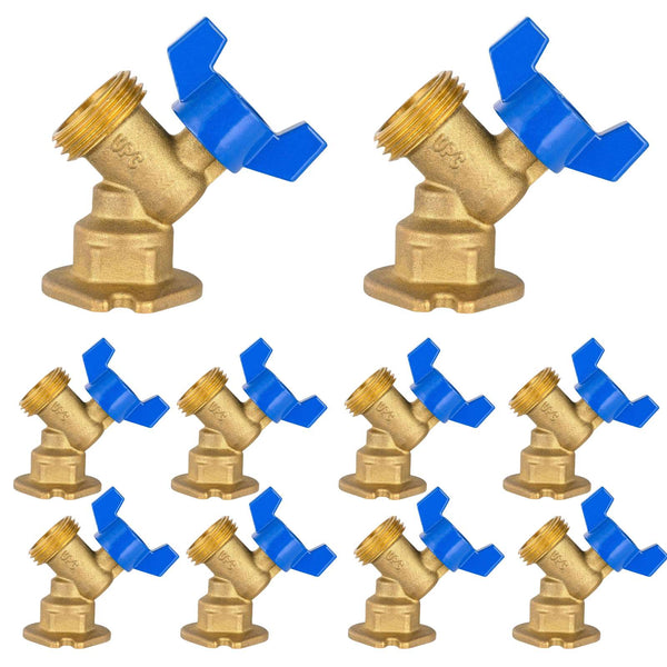 10 Pcs 1/2" FIP x 3/4" MHT Outlet, 1/4 Turn Sillcock Plumbingsell