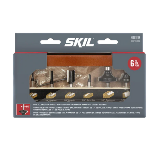 SKIL 91006 6pc Router Bit Set w/ Instructions