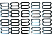1" Dull Black Resin Stamped Steel Slide 20 PACK | SLIDE1BLK3100 RatchetStrap.Com