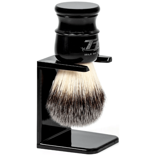 Simpsons Acrylic Shaving Brush Drip / Drying Stand - Faux Black