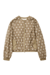 FABIO VOILE JACKET IN CREAM AND MOCHA