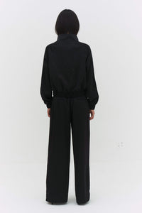 LEISEU TRACK JACKET IN BLACK