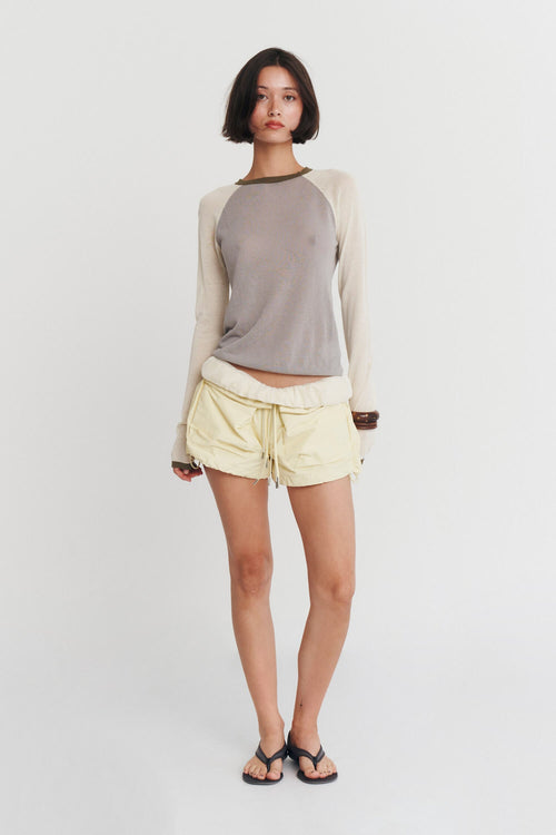 MIRINAE RAGLAN TOP IN MATCHA MEL
