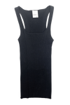 RIBBED KNIT TANK TOP IN BLACK