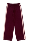 CASHMERE WOOL STRIPE WIDE-LEG PANT IN RASPBERRY