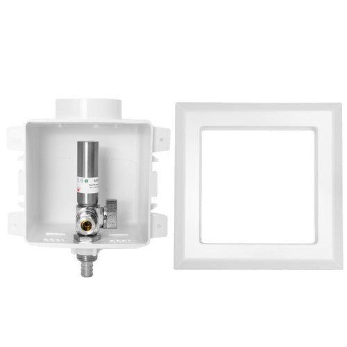 1/2" PEX Crimp (F1807) Inlet, Dishwasher Outlet Box, with Stainless Steel Hammer Arrestor Plumbingsell